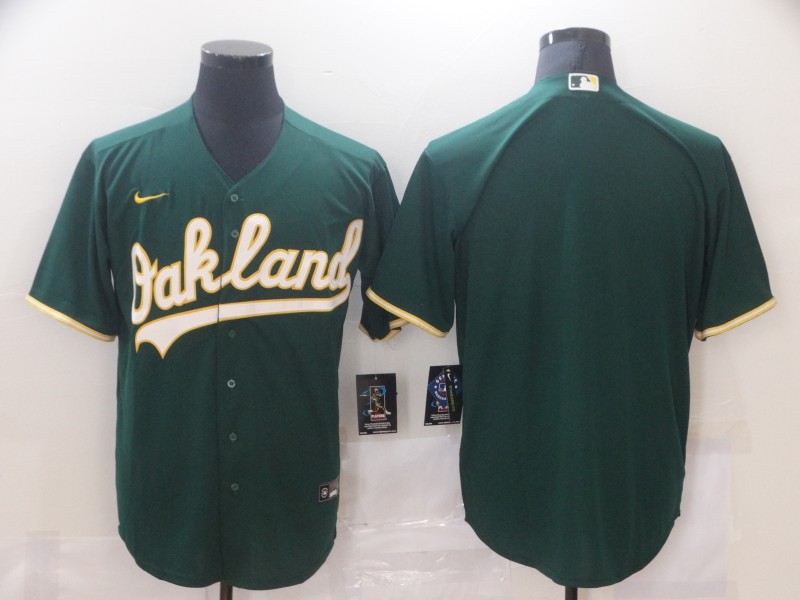 Men's Oakland Athletics Kelly Green Alternate Blank Jersey